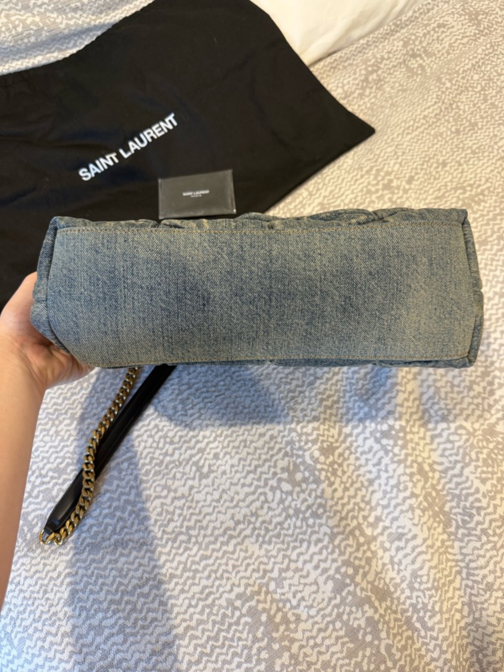Saint Laurent Denim Medium Quilted Loulou - Picture 3 of 10